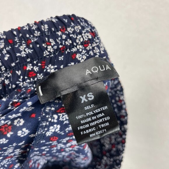 Aqua Flowy Floral Mini Skirt Women’s Size XS Multicolor Ruffle Hem Made in USA‎ - Picture 6 of 7